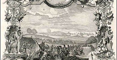 4554  La Cittadi Barcellona in Cattalonia  Johann August Corvinus 1720
