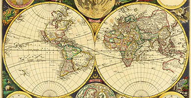 1742  Novissimatotiusterrarumorbistabula  John Seller 1672