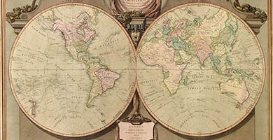 0292  A New Mapofthe World  Robert Laurieand James Whittle 1808