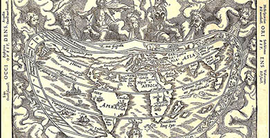 0031 14 Charta Cosmographica  Cum Ventorum Propria Naturaet Operatione  Peter Apian 1550