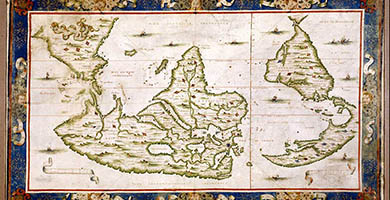 0040 22 Planisphere  Dieppe Nicolas Desliens 1566