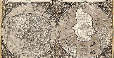 0059 39 Hemispheriumabaequinoctialilinea adcirculumpoliarctici...poliantarctici  Heredu Gerardide Iudaeis 1593a