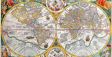 0063 42 Orbis Terrarum Typus Petro Plancio1594