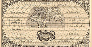 0067 43 Aevi Veteris Typus Geographicus  A. O R T E L I U S 1595a