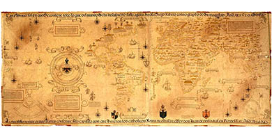 0085 9 Mapamundi  Diego Ribero 1539a