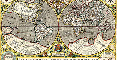 0090 1 Orbis Terrae Novissima Descriptio  Jean Le Clerc 1602a