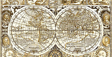 0101 13b A Newandaccurate Mappeofthe World  Robert Vaughan1628