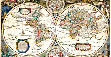 0112 19 Nova Totius Terrarum Orbis Geographicaac Hydrographica Tabula Iud. Hondio1636