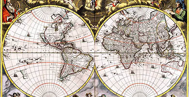 0152 39a Novaet Accuratissima Terrarum Orbis Tabula J. Blaeu 1664
