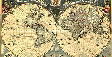0153 39b Novaet Accuratissima Totius Terrarum Orbis Tabula  J. Blaeu 1664