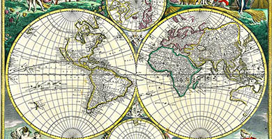 0165 44 Nova Orbis Tabula  F.de Wit 1671