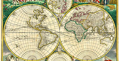 0166 44a Nova Orbis Tabula  F.de Wit 1671