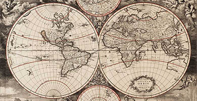 0169 45a Nova Totius Terrarium Orbis F. De Wit  Luyken  De Hooghe1675