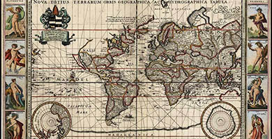 0171 46a Nova Totius Terrarum Orbis Geographicaac Hydrographica Tabula- Moses Pitt1680