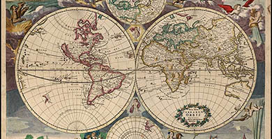0178 49b Nova Totius Terrarum Orbis Tabulaexofficina Iusti Danckerts Amstelodami  Justus Danckerts 1680a