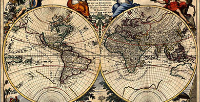 0204 63a Nova Orbis Tabula  Alexis Hubert Jaillot 1694a