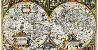 0227  Orbis Terrarum Descriptio Duobis Planis Hemisphaeriis Comprehesa  Nicholas Van Geelkercken 1617