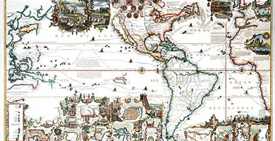 0235 15b Carte Tres Curieusedela Merdu Sud  Chatelain  H. A. 1719