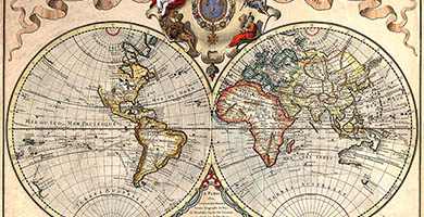 0237 17 Mappemonde  Guillaumede L' Isle 1720