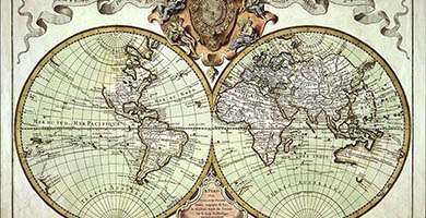 0239 17b Mappemondeal'usagedu Roy  Delisle  Guillaume1720