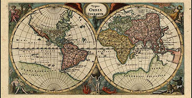 0247 23 Typus Orbis Terrarum  Phillip Cluverius 1729