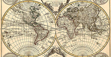 0253 29 Mappe- Monde Dressesurles Observations Jean Covens Corneille Mortier1740