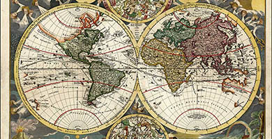 0255 2b Planiglobii Terrestris  Johann Baptist Homann1706