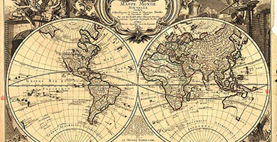 0258 31 Mappemondenouvelle  Le Rouge  George Louis1744