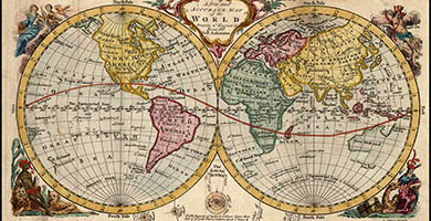 0267 38 A Newand Accurate Mapof The World  John Gibson 1760