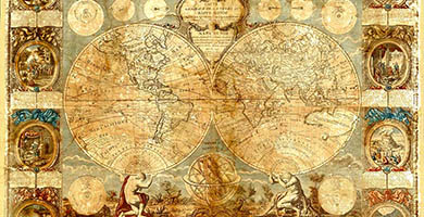 0278 45 Cartegeneraledela Terreou Mappemondeaveclesquatresprincipauxsistemes  Jean- Baptiste Clouet 1785