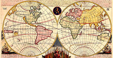 0287 6 Mappe Monde Henry A. Chatelain1708